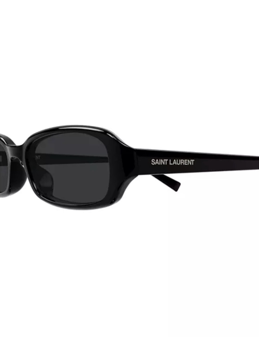 Saint Laurent Glossy Black Oval Sunglasses
